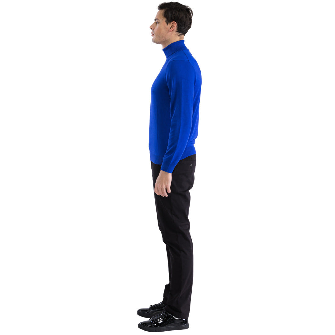 Indigo Turtleneck Pullover Sweater for Men