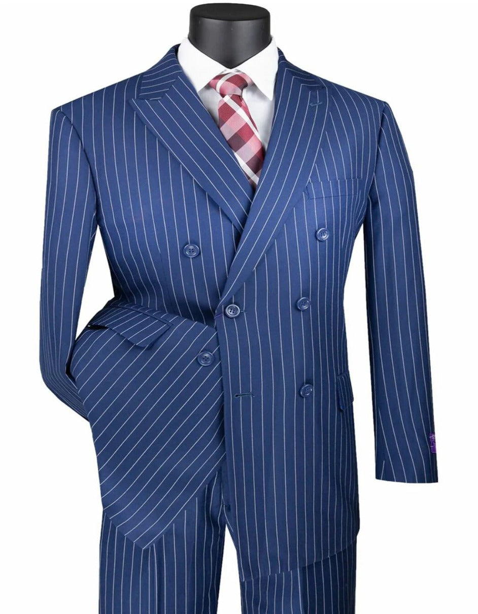 Indigo Blue 1920s Pinstripe Men’s Suit