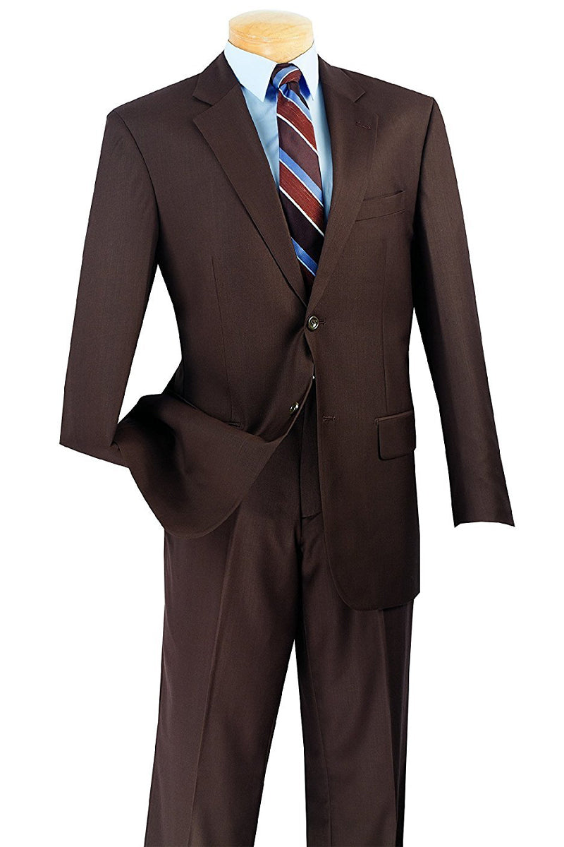 Modern Fit 2 Button Brown Suit for Men