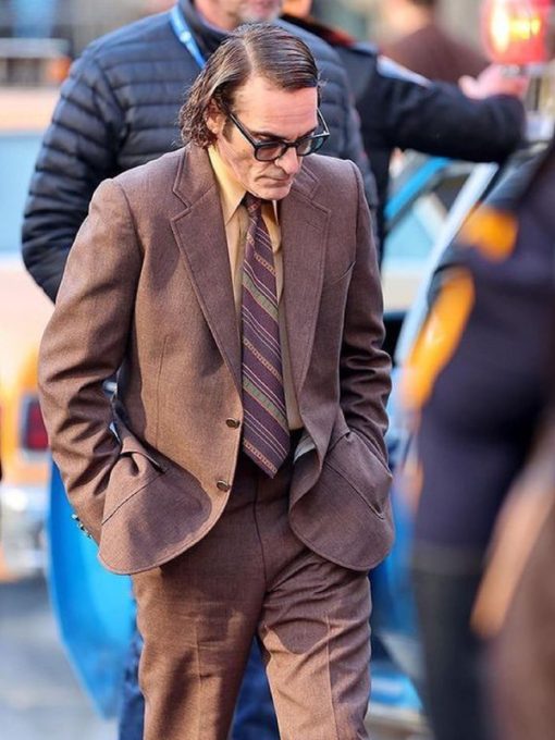 Joker Folie A Deux Joaquin Phoenix Brown Suit