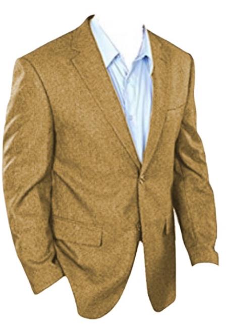 Men's Khaki Classic Fit Sport Jacket