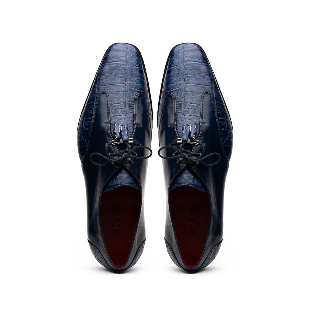 Marco Di Milano Blue Alligator & Calfskin Oxfords