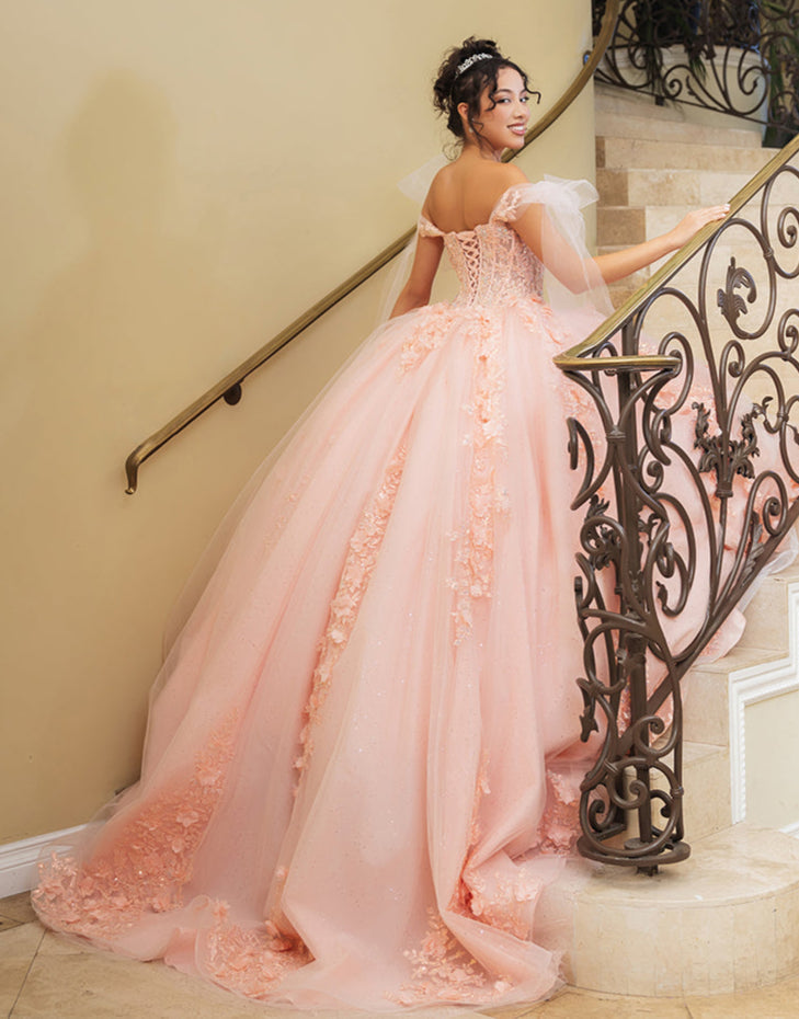 Plus Size Ball Gown in Blush | Formal Quinceanera Dress by LK280