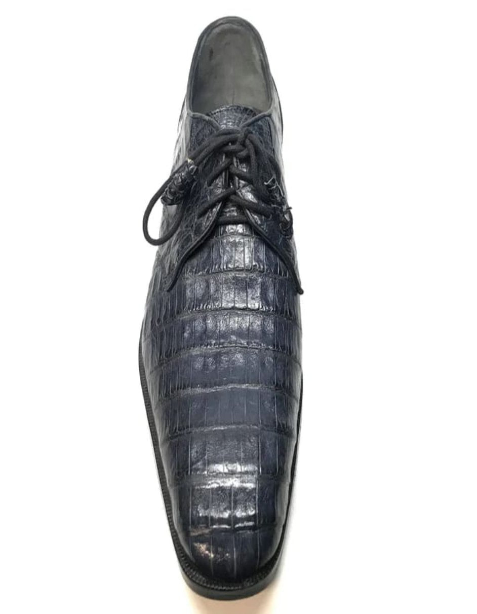 Los Altos Crocodile All-Over Lace Up Shoes