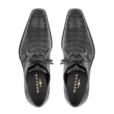 Mezlan Anderson Crocodile Lace Up Grey