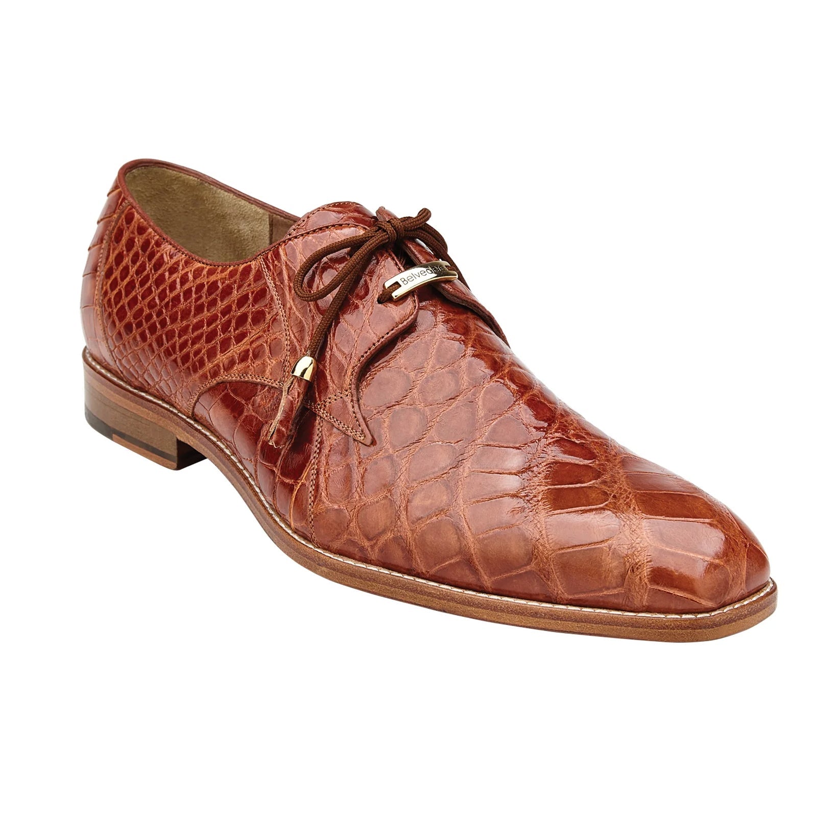 Belvedere Lago Alligator Plain Toe Dress Shoe