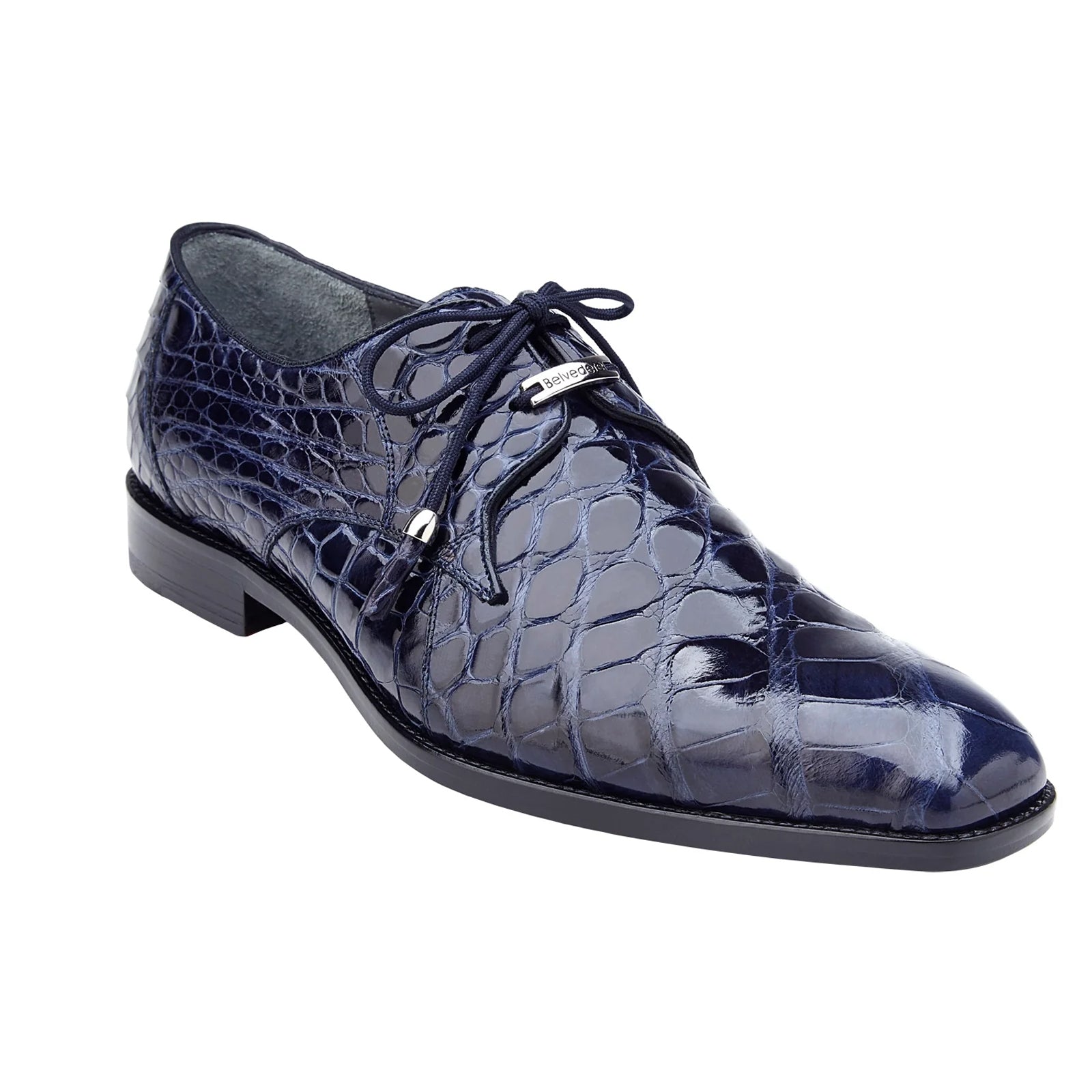 Belvedere Lago Alligator Dress Shoe - Navy