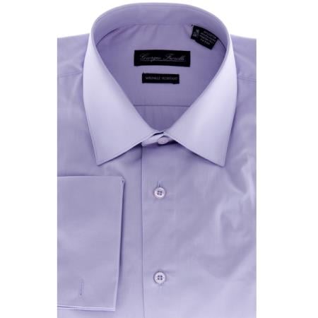 Affordable Clearance Cheap Mens Dress Shirt Sale Online Trendy - Modern-Fit Solid Lavender Men's Dress Shirt