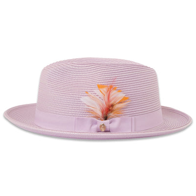 Tapa Crushable Straw Fedora in Lavender