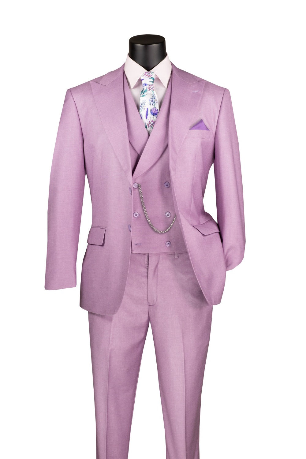 Lavender Modern Fit Suit 3 Piece with Vest