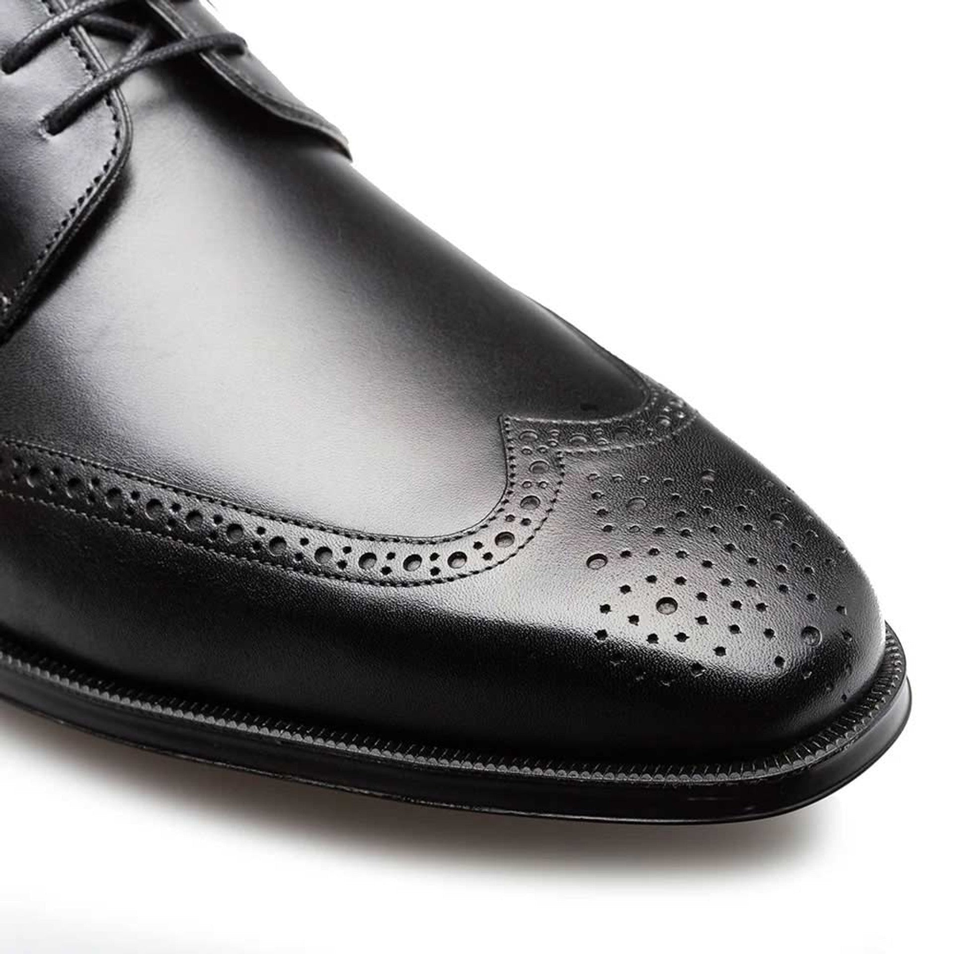 Mezlan Tasso Calfskin Black Derby Oxfords