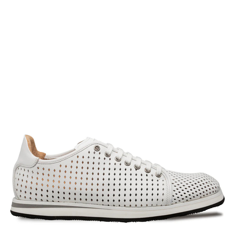 Luce Sneaker Leather White by Mezlan, Made in Spain