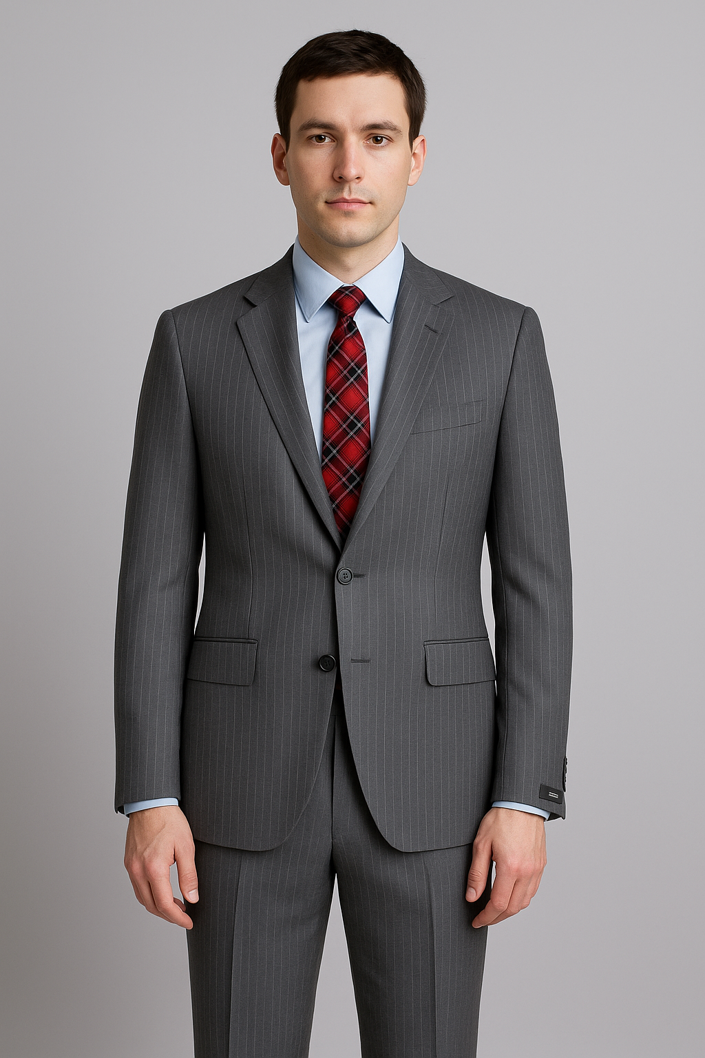 Mens Gray Tweed Suit - Gray Suit - Winter Fabric Heavy Suit