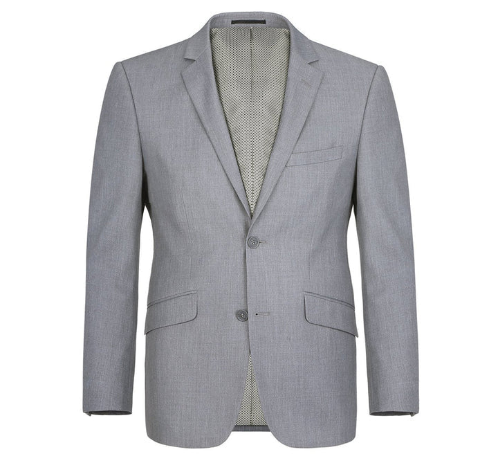 Slim Fit Two Button Light Grey Suit