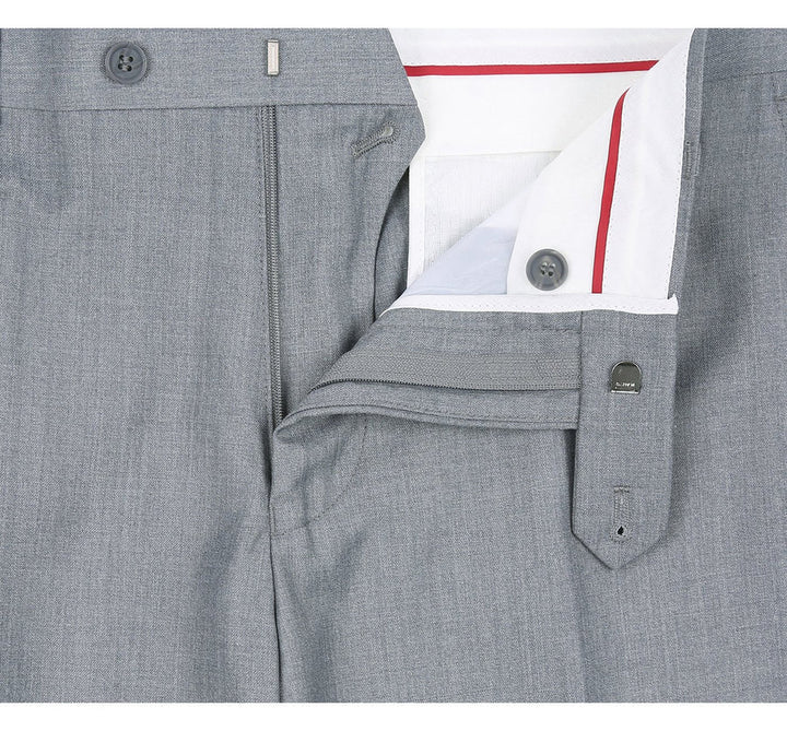 Slim Fit Two Button Light Grey Suit
