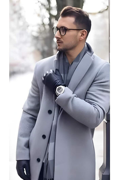 Alberto Nardoni Italian 65% Wool Light Grey Suit