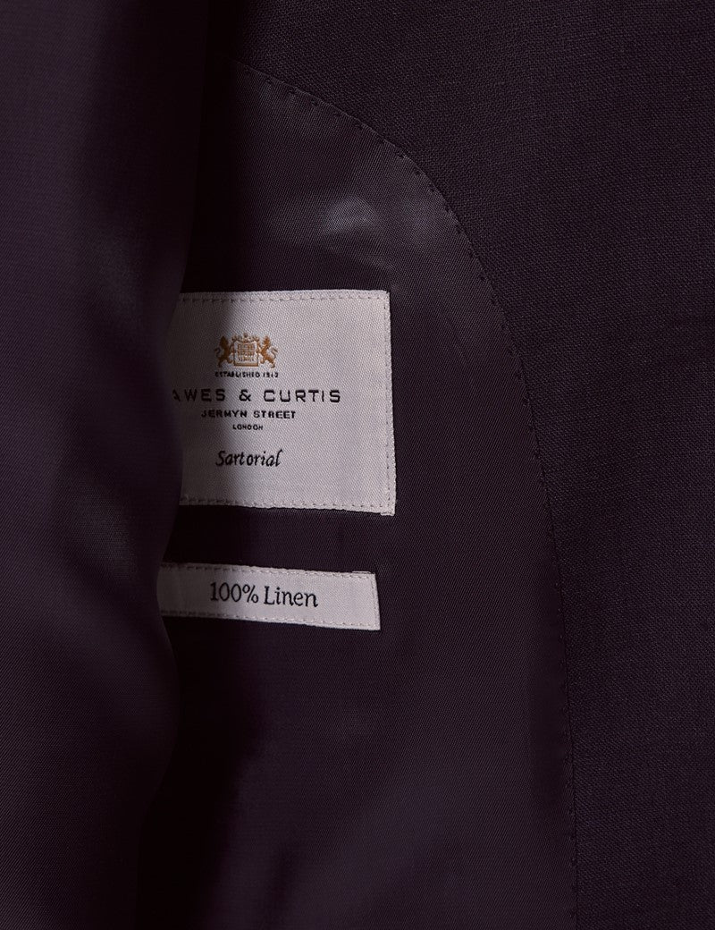 Navy Linen Suit for Beach Weddings
