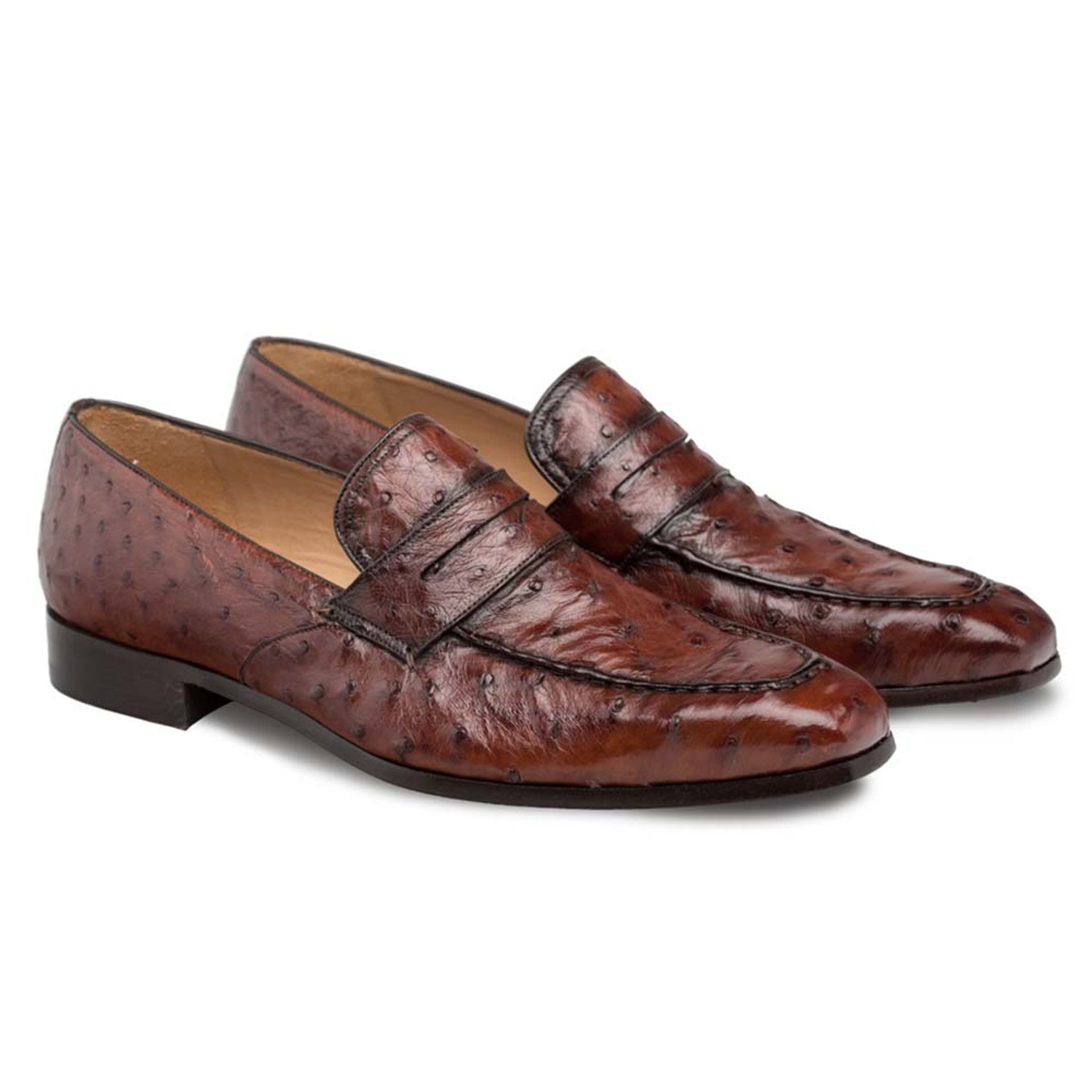Mezlan Lisbon Brandy Genuine Ostrich MenŸ??s Classic Slip On