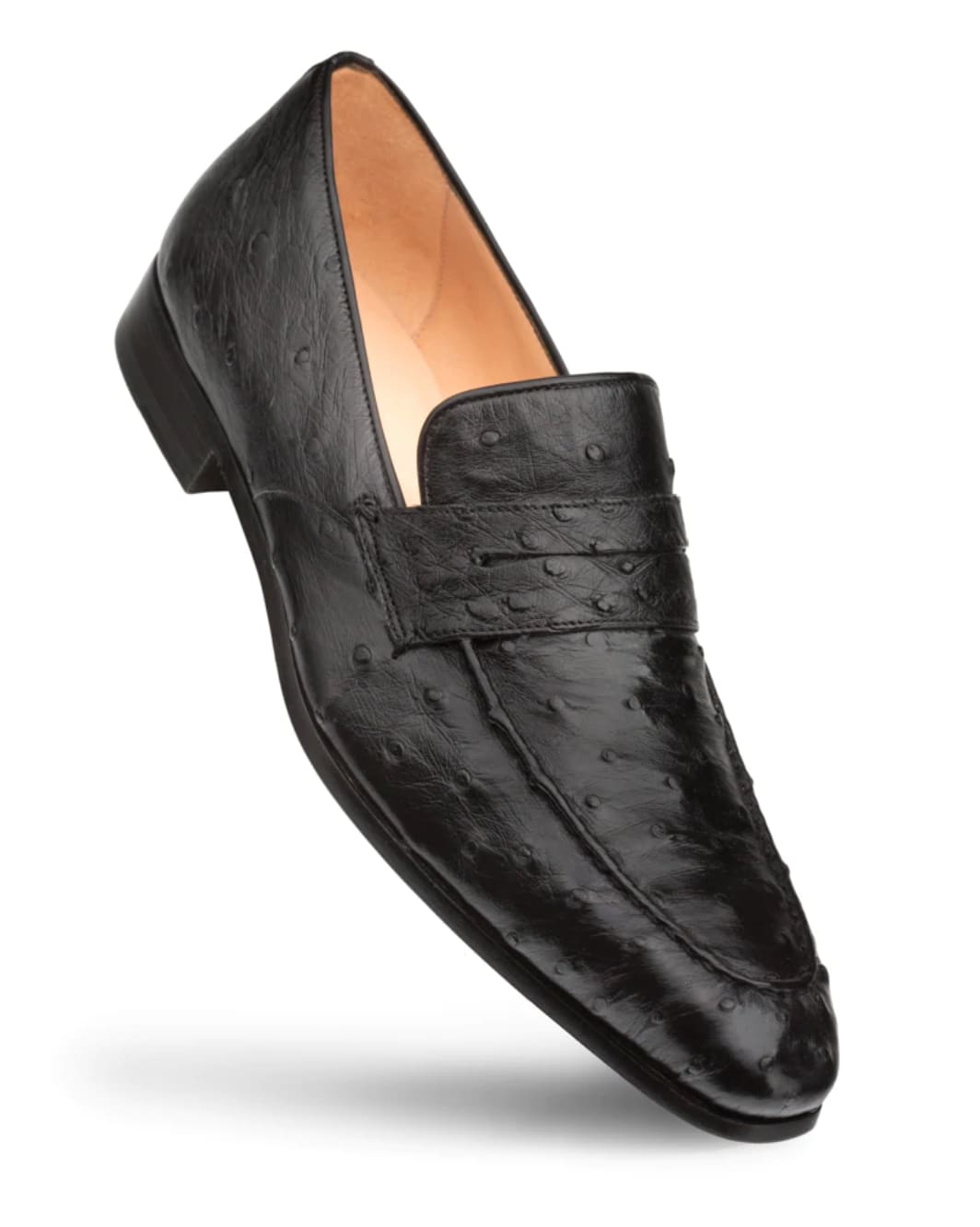 Lisbon Ostrich Black by Mezlan Made in Spain