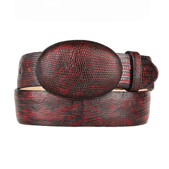 Men's Genuine Lizard Western Belts