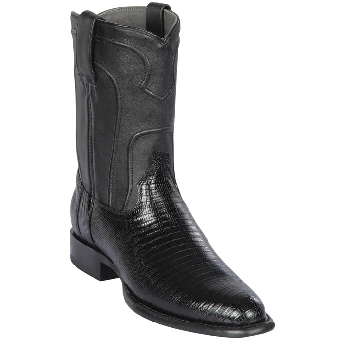 Lizard Roper Black Dress Cowboy Boot