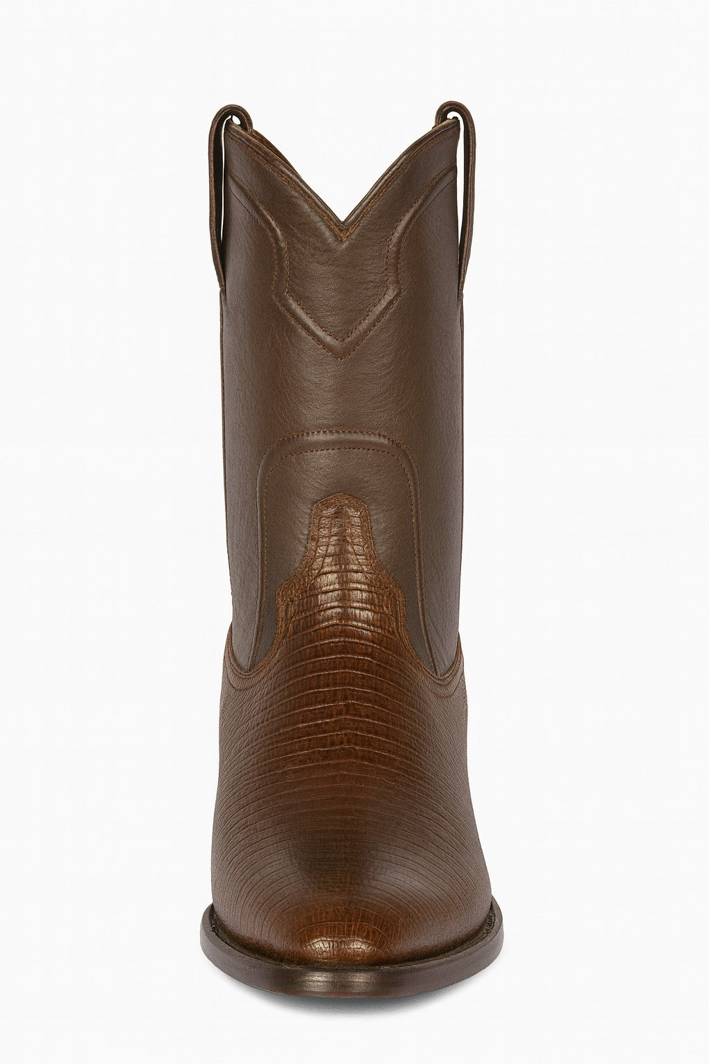 Los Altos Boots Men's Lizard Teju Roper Western Boots Brown