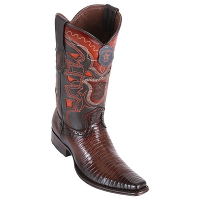 Mens Lizard Teju European Toe Cowboy Boots