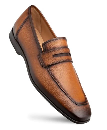 Deerskin Penny Loafer by Mezlan