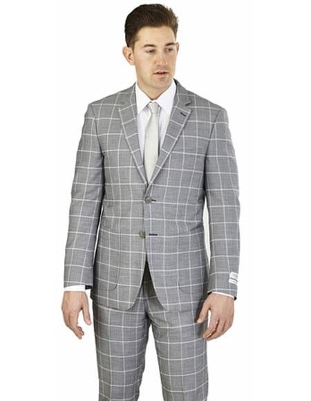 Men's Wedding - Prom Event Bruno 2 Buttons Slim Fit Denim Blue Suit main image 1