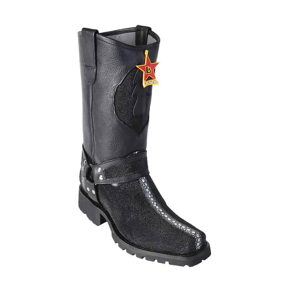 Black Stingray Full Rowstone Biker Boots