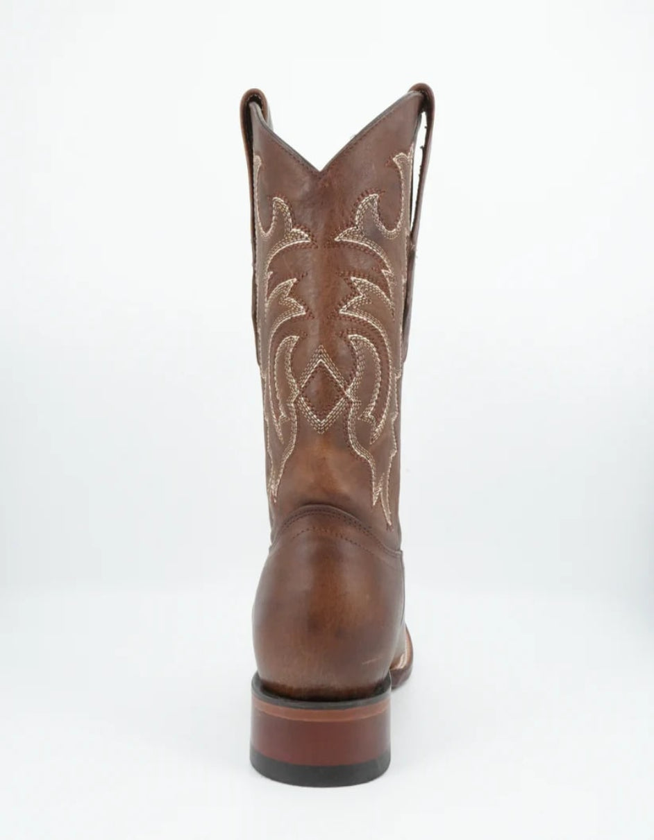 Los Altos Rage Walnut Square Toe Leather Boot