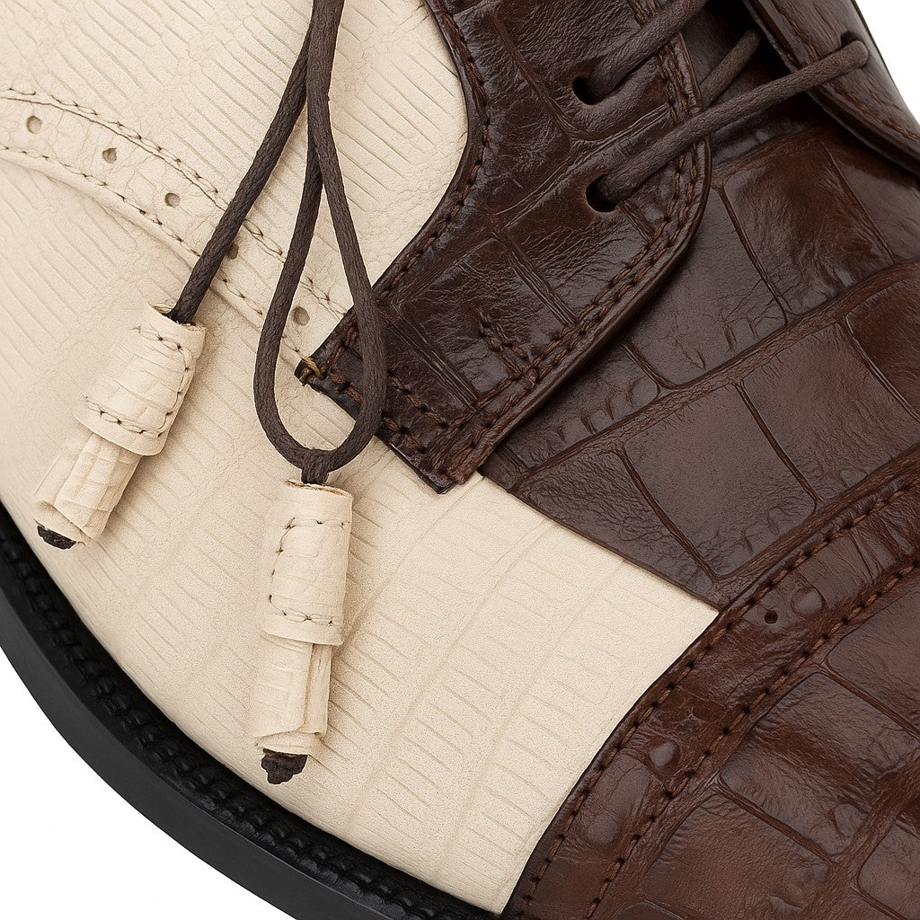Los Altos Crocodile Cap Toe Shoes