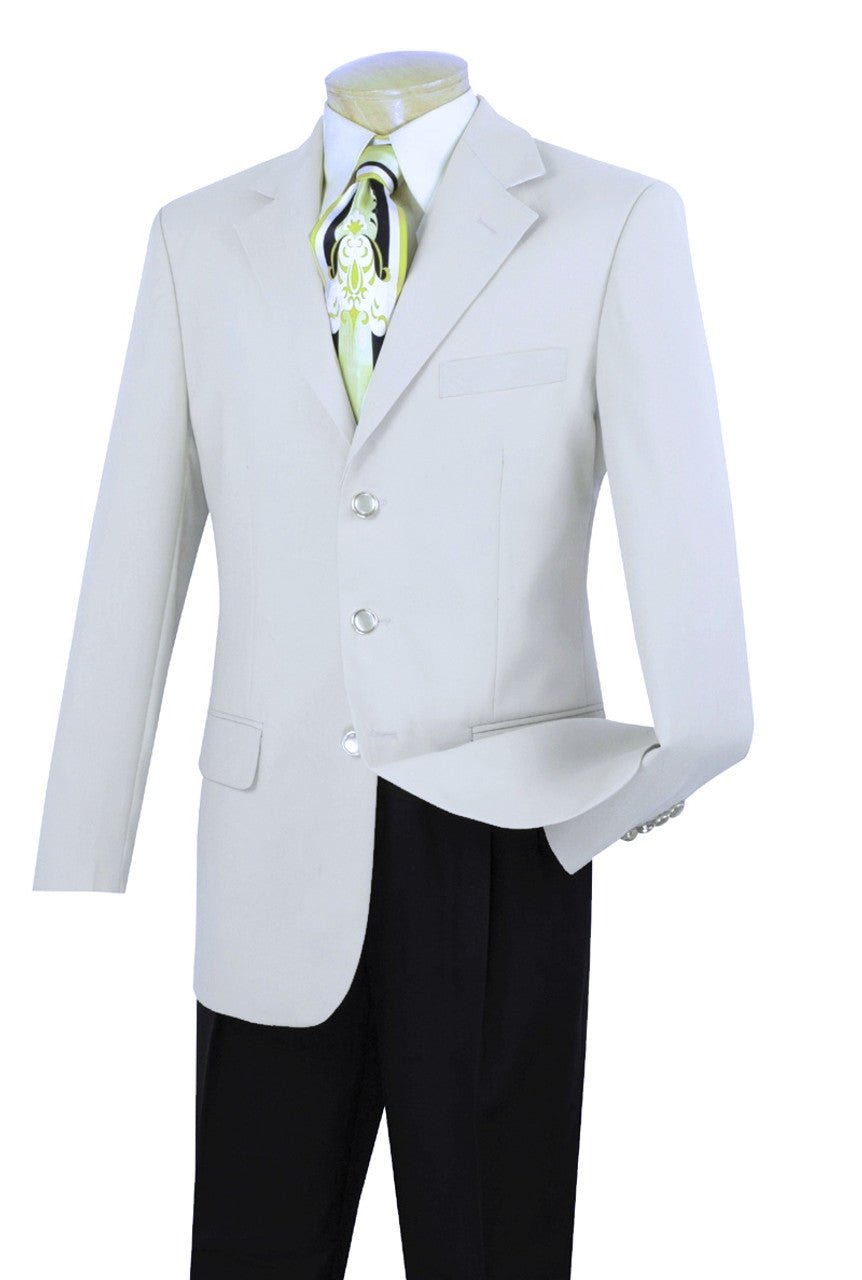 Lucci 3-Button White Budget Blazer