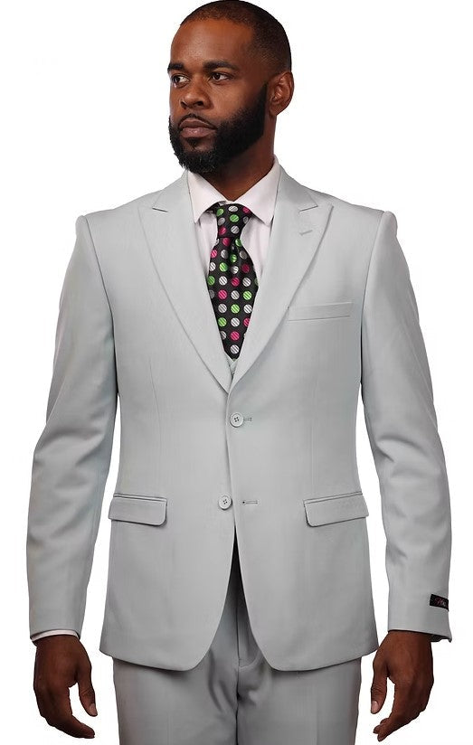 Vitali Mint Solid Vested Modern Fit Suit M1888