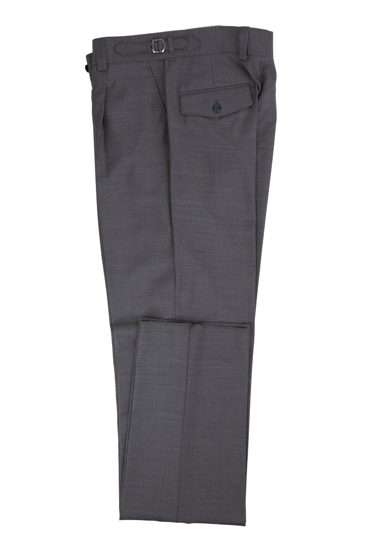 Light Gray Semi-Wide Leg Wool Marbella Pants