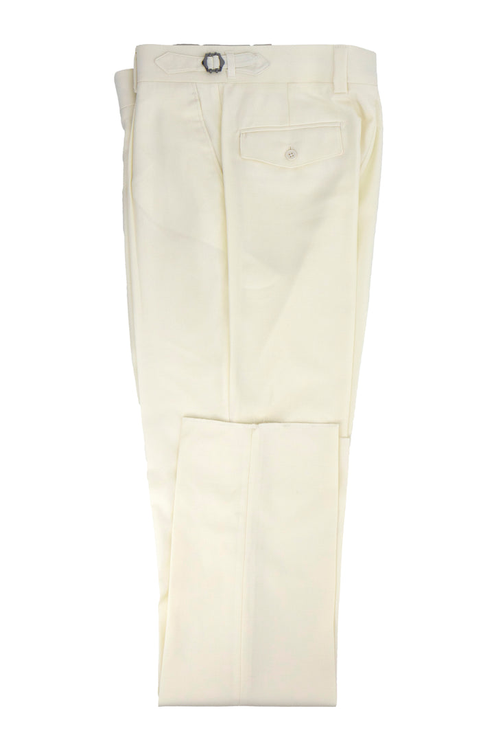 Tiglio Luxe Offwhite Semi-Wide Leg Marbella Pants