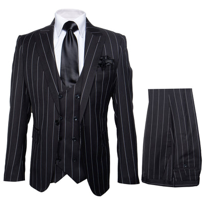 Rossi Man Max RM1728 Black Stripe Slim Suit