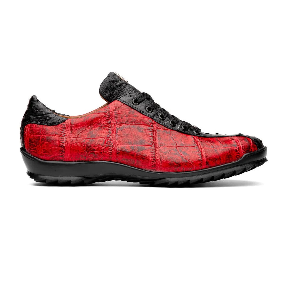 Marco Di Milano Saulo Black & Red Exotic Sneakers