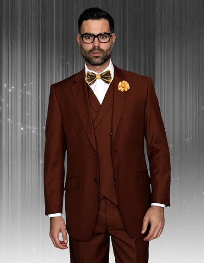 Classic Pleated Suit with Double Breasted Vest