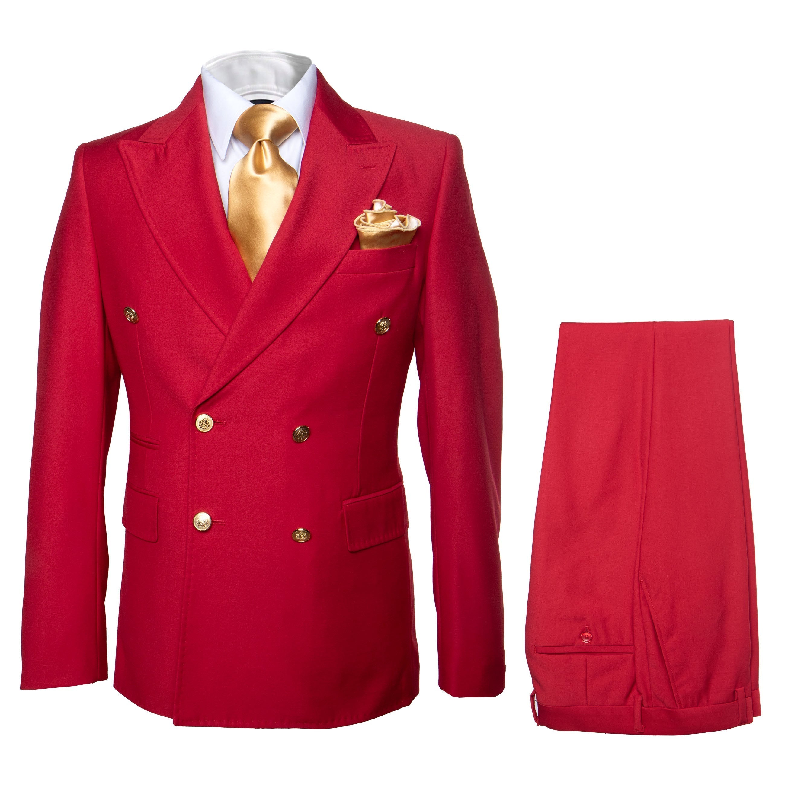 Rossi Man MILANO Slim Fit Red 3-Piece Suit