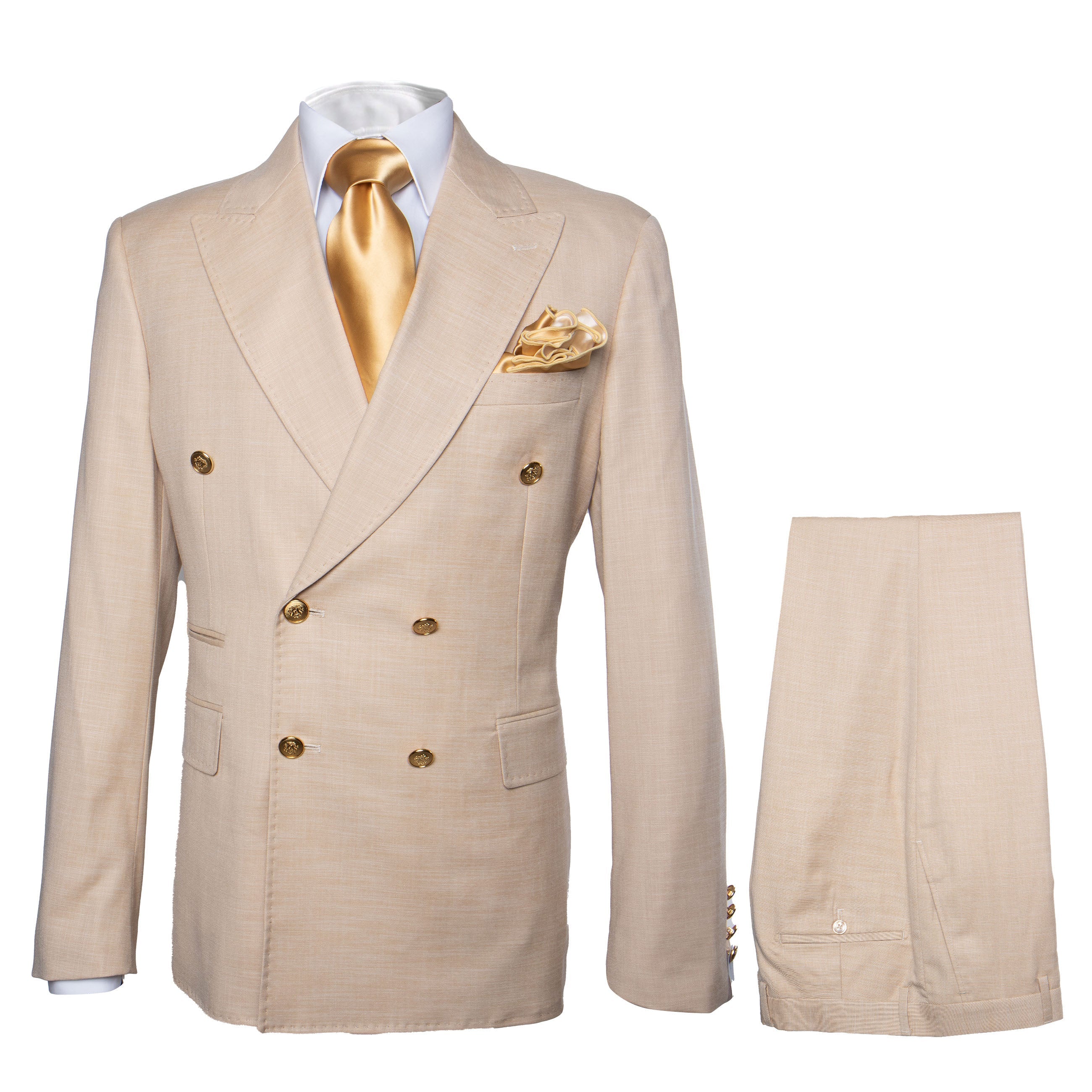 ROSSI MAN MILANO RM1391 Double Breasted Cream Suit