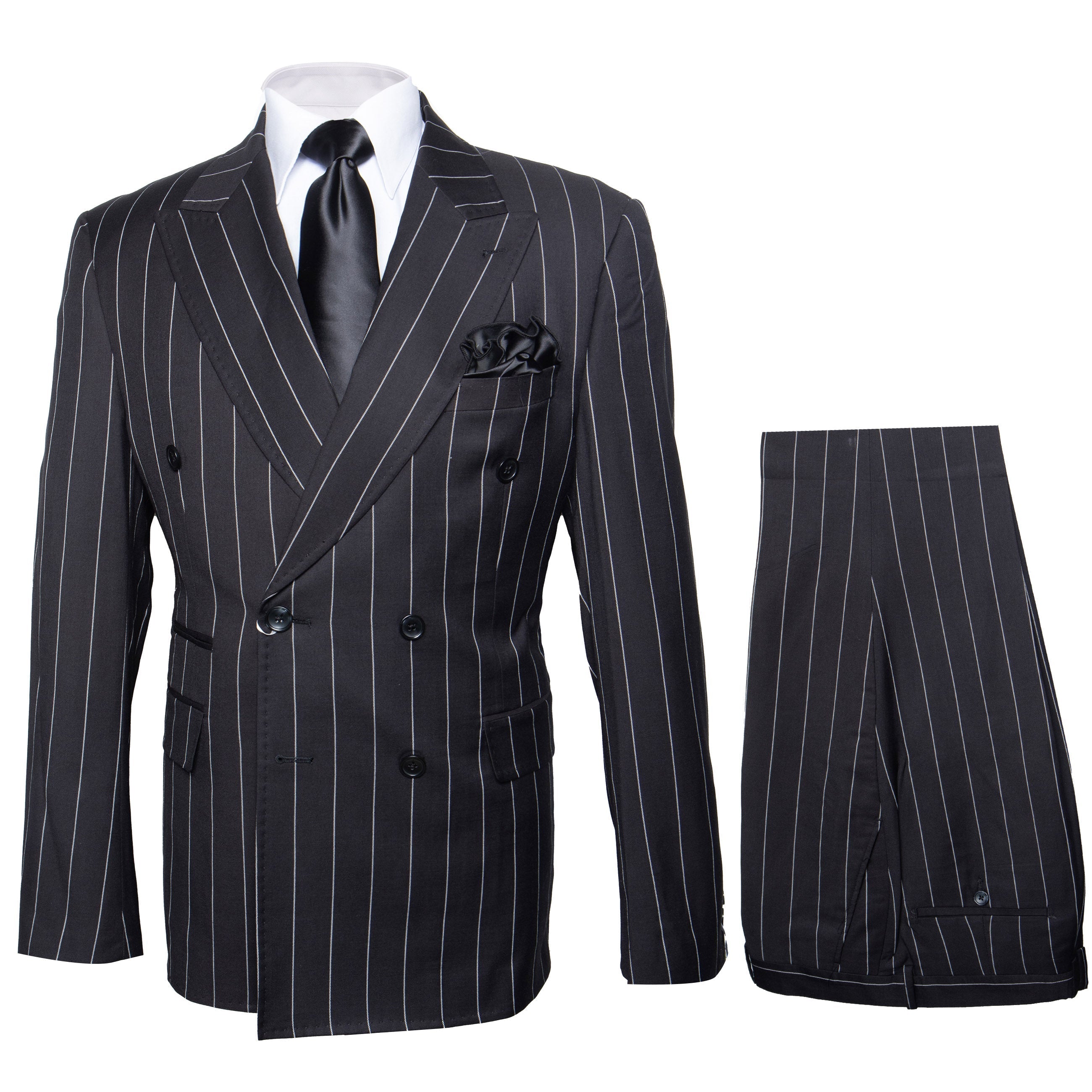 Classic Slim Fit Double Breast Suit by Rossi Man