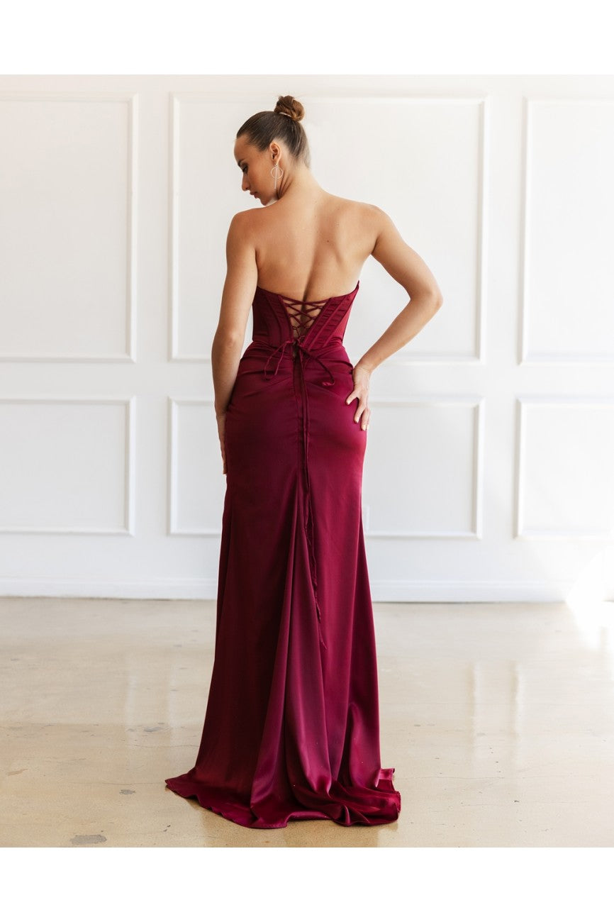 High Couture MJ1000 Prom Fitted Long Formal Corset Evening Dress