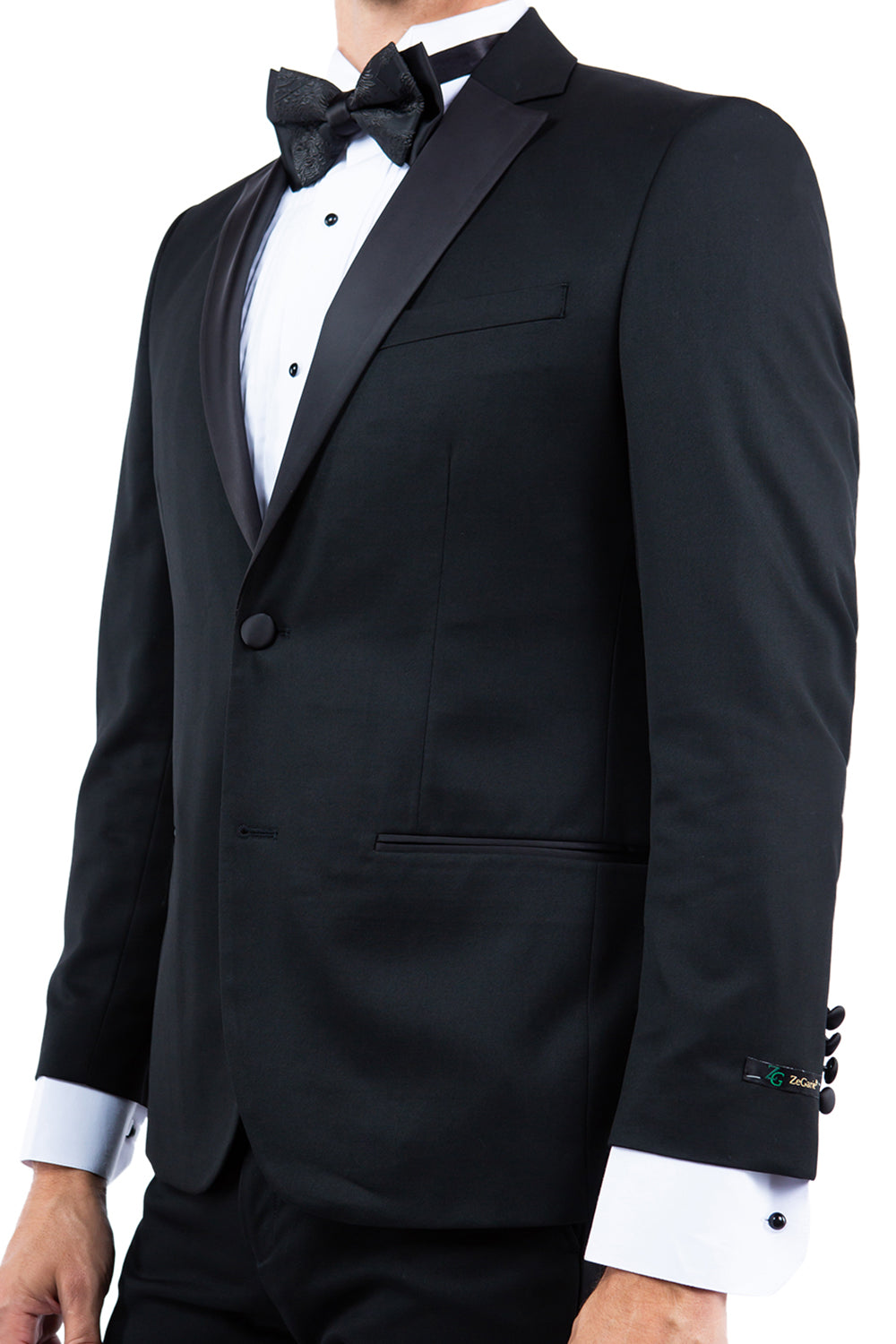 Mens Black Notch Lapel Tuxedo Jacket