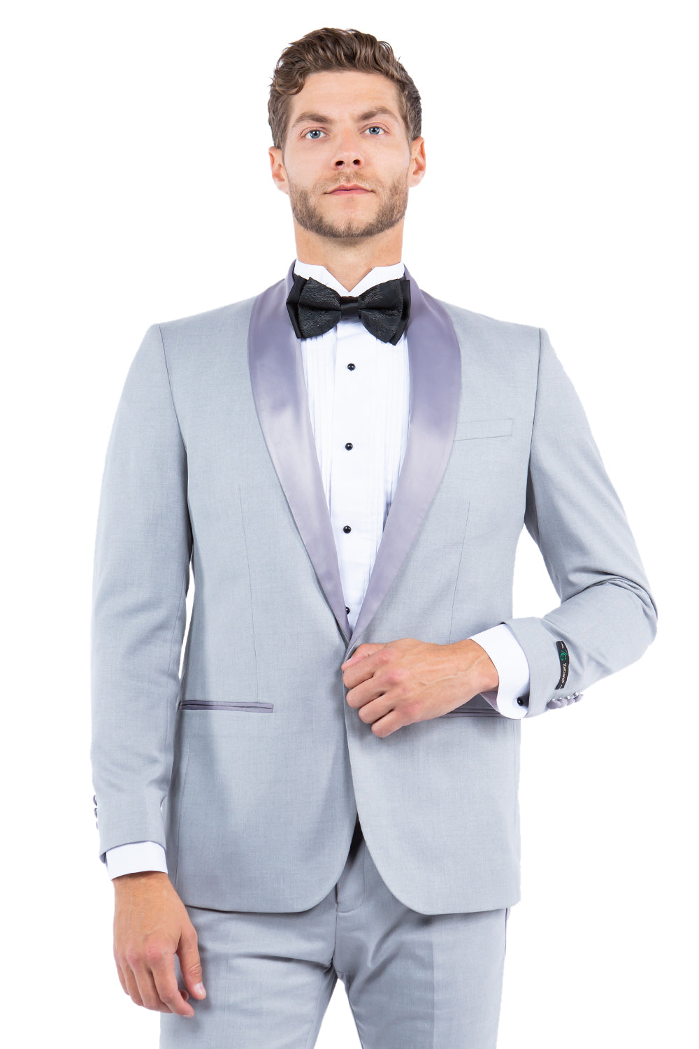 Men's Gray Shawl Collar Tuxedo Jacket