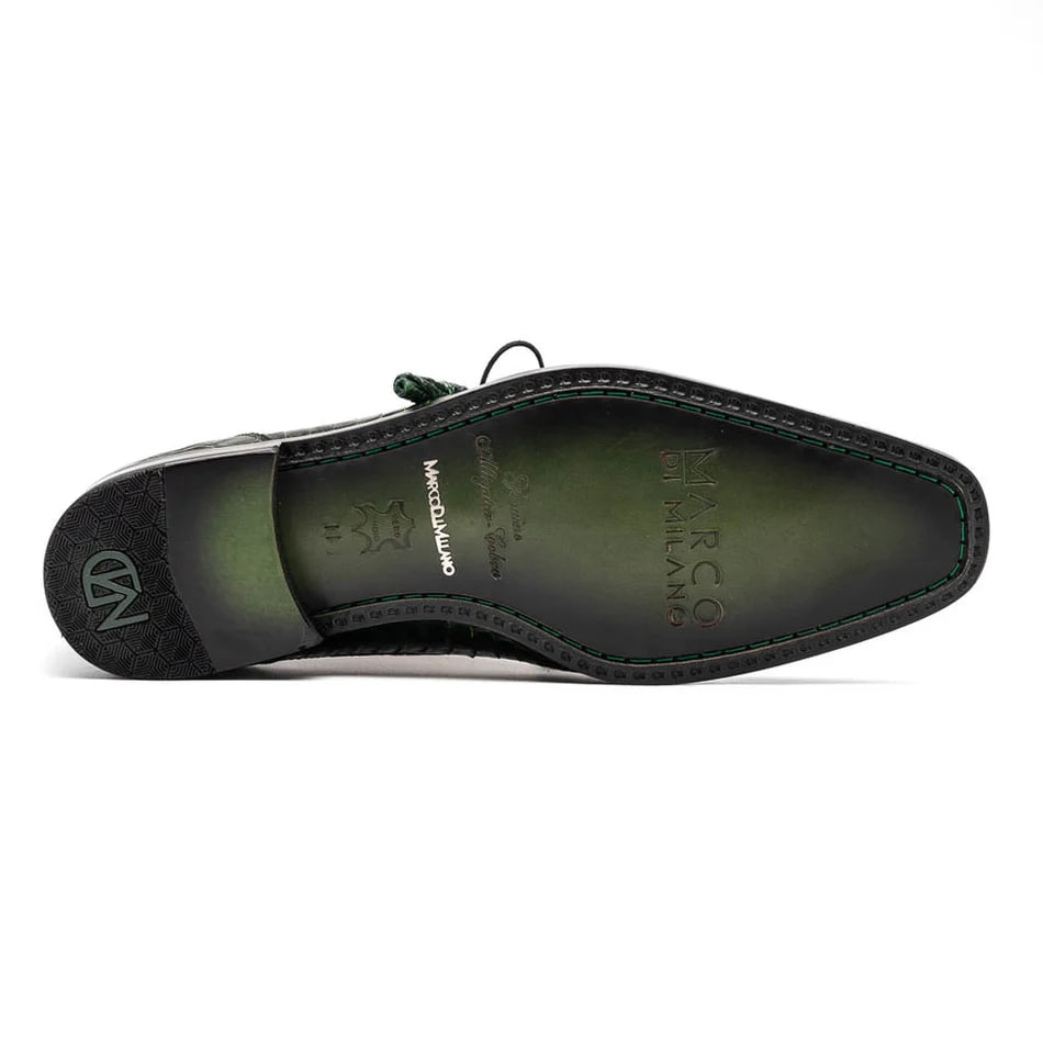 Marco Di Milano Green Alligator & Cobra Derby Oxfords