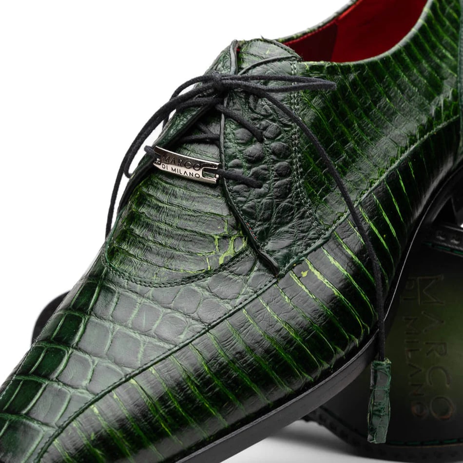 Marco Di Milano Green Alligator & Cobra Derby Oxfords