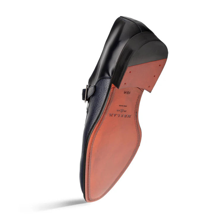 Mezlan Pego Blue Monk Strap Shoes