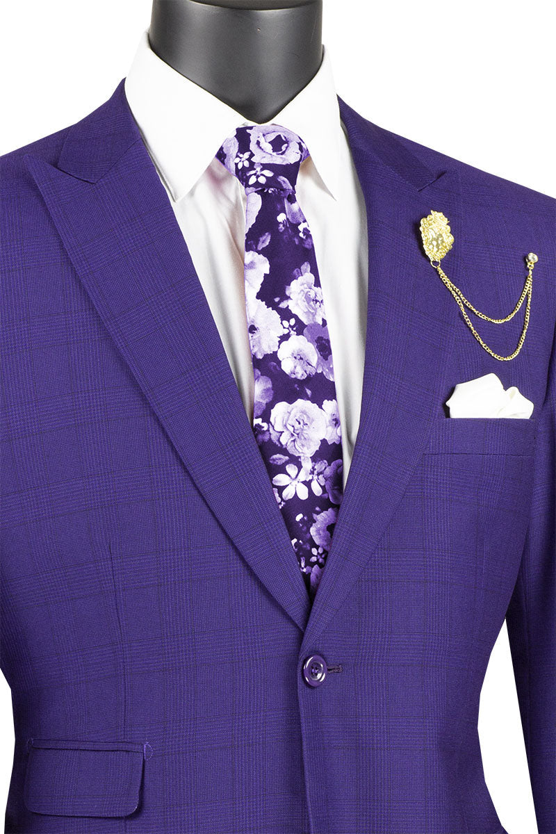 Modern Windowpane Suit 2 Piece by Vinci