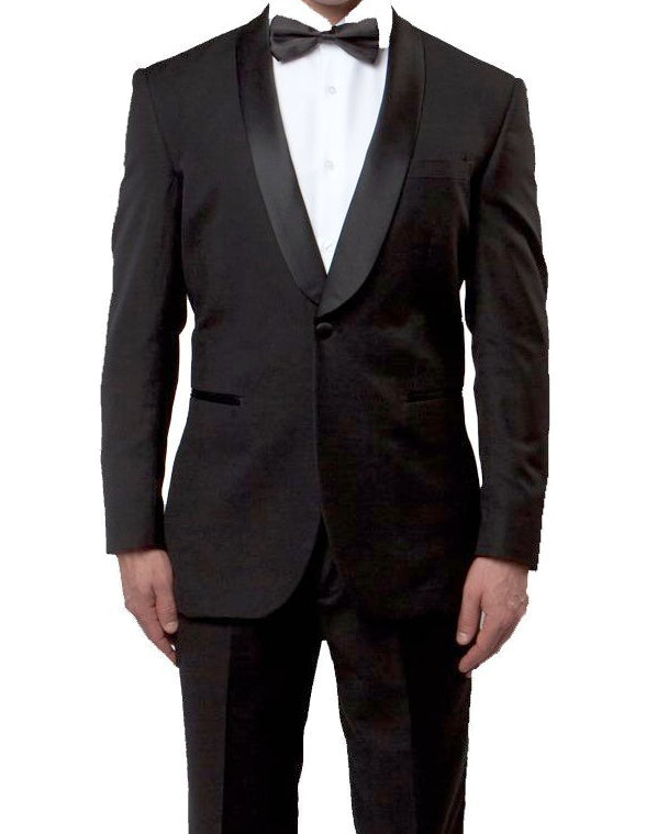 Slim Fit Tuxedo with Satin Shawl Lapel